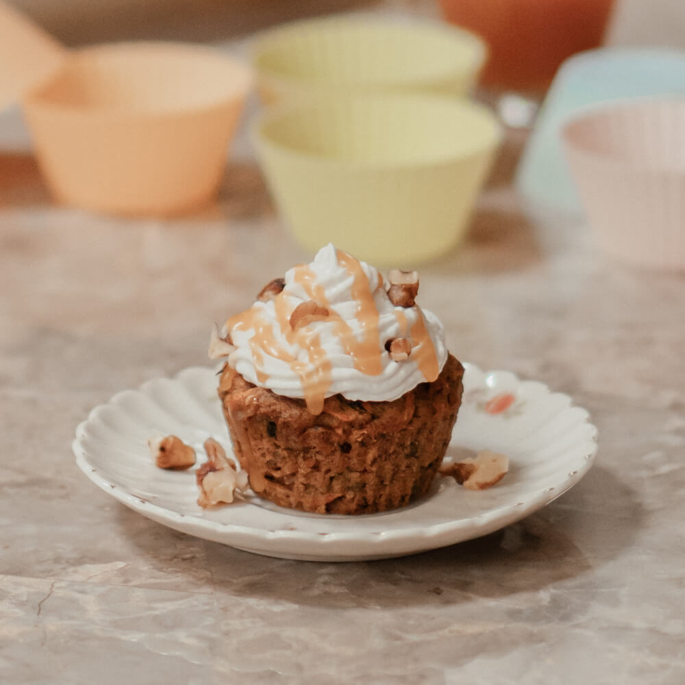 Vegan Salted Caramel Carrot Cupcakes