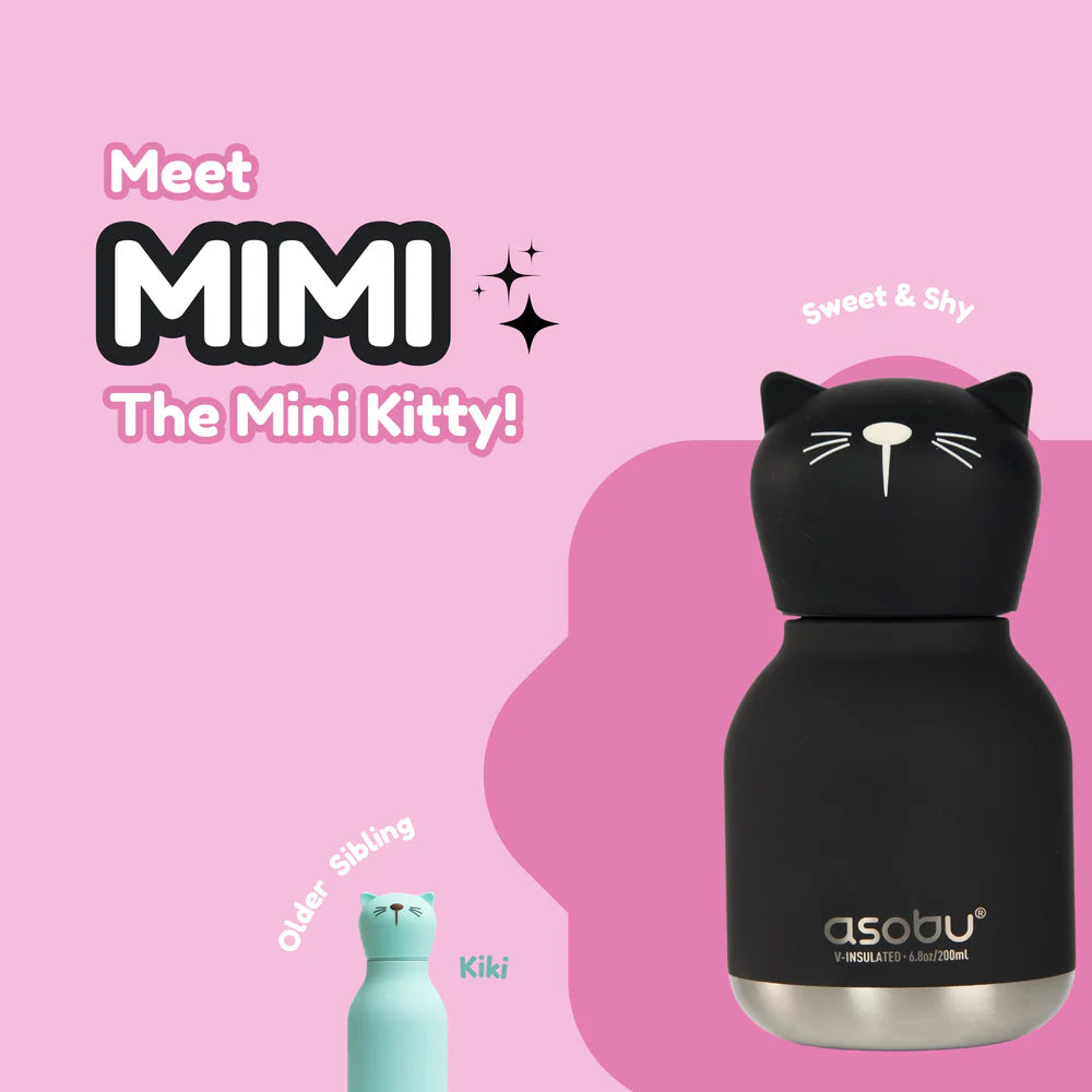Asobu Mini Bestie Bottle - Black Cat