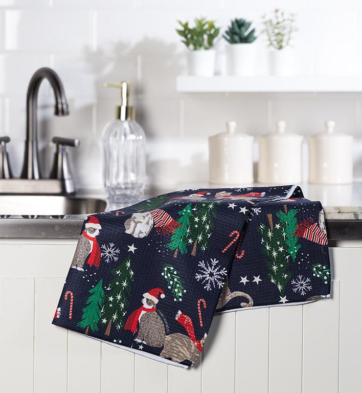 Holiday Cats Kitchen Towel - Abbott