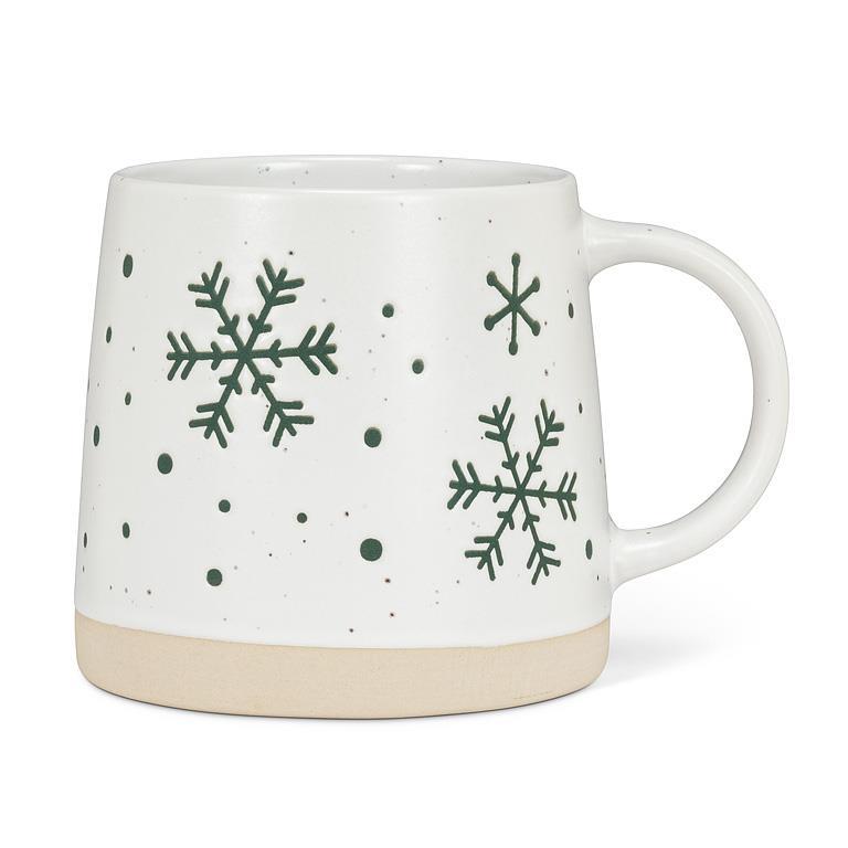 Wide Base Mug with Snowflakes - Abbott