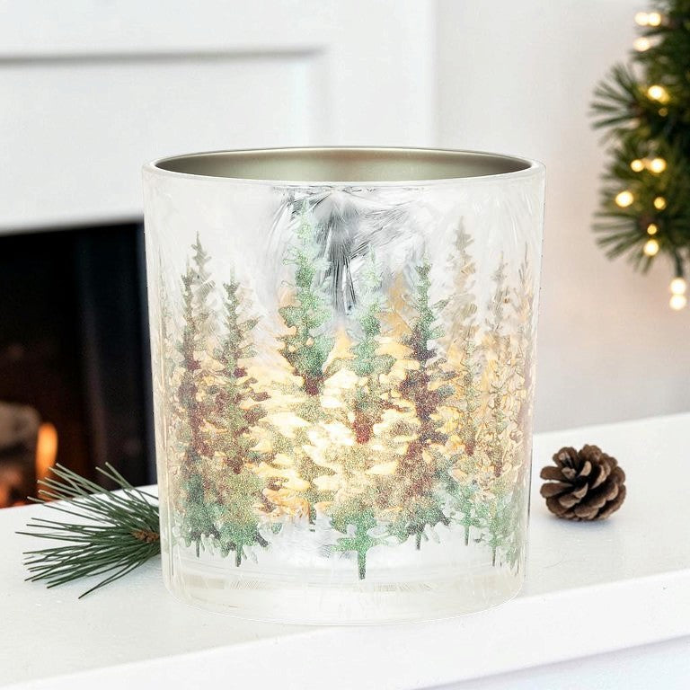 Small Frost Winter Forest Votive - Abbott