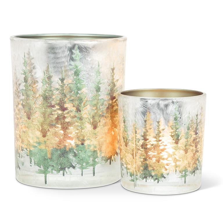 Medium Frost Winter Forest Votive - Abbott