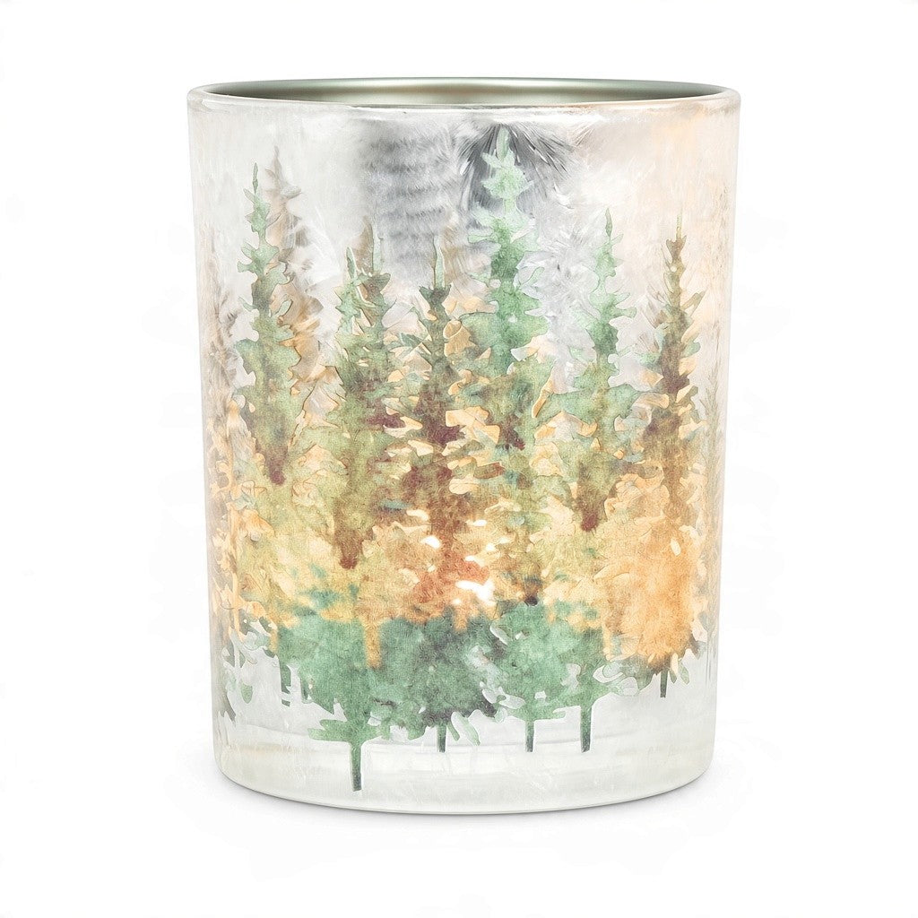 Medium Frost Winter Forest Votive - Abbott