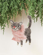 Standing Cat with Scarf Ornament