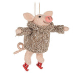 Skating Pig Ornament - Abbott
