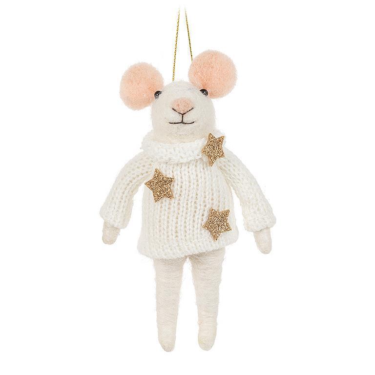 Fancy Winter Mouse Ornament - Abbott