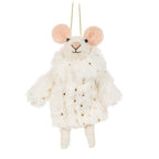 Fancy Winter Mouse Ornament - Abbott