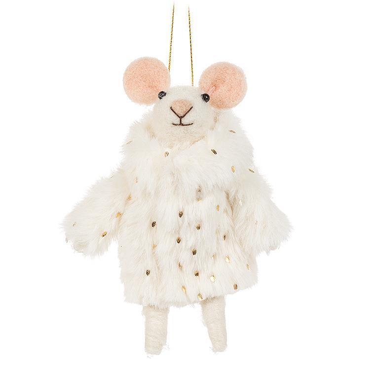 Fancy Winter Mouse Ornament - Abbott