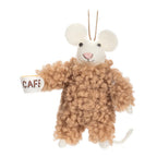Mouse in Fuzzy PJ's with Mug Ornament - Abbott