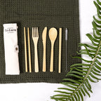 Tru Earth Bamboo Cutlery Set - Fork, Spoon, Knife, Chopsticks, Straw