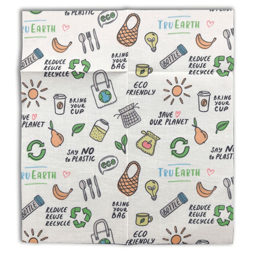 Tru Earth Beeswax Food Wrap Large Wraps - 2 Pack