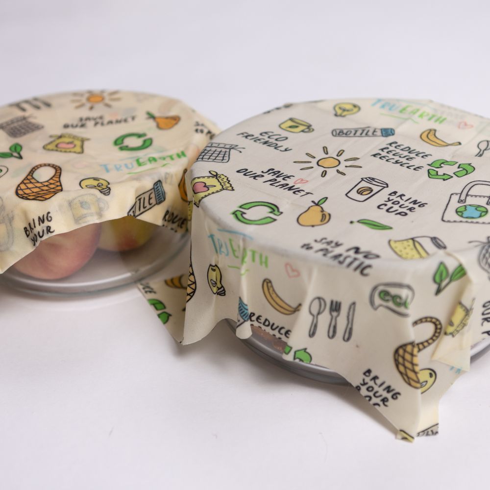 Tru Earth Beeswax Food Wrap Large Wraps - 2 Pack