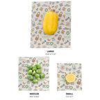 Tru Earth Beeswax Food Wrap Assorted 3-pack - 1 Small, 1 Medium, 1 Large