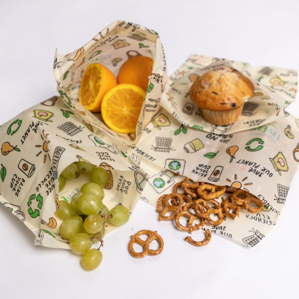 Tru Earth Beeswax Snack Bags - 4 Pack (2M, 2L)