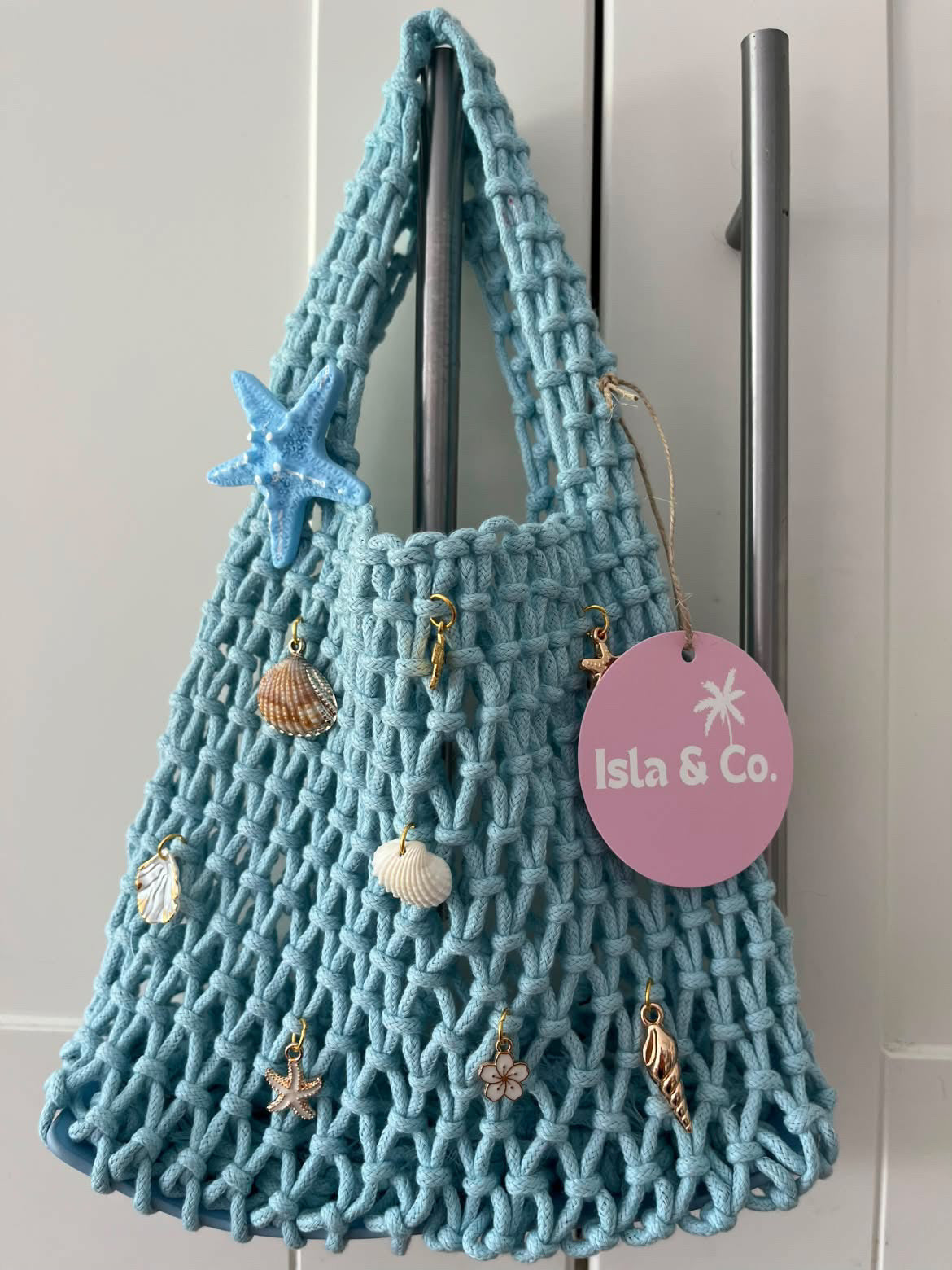 Isla & Co. Small Crochet Bag - Blue
