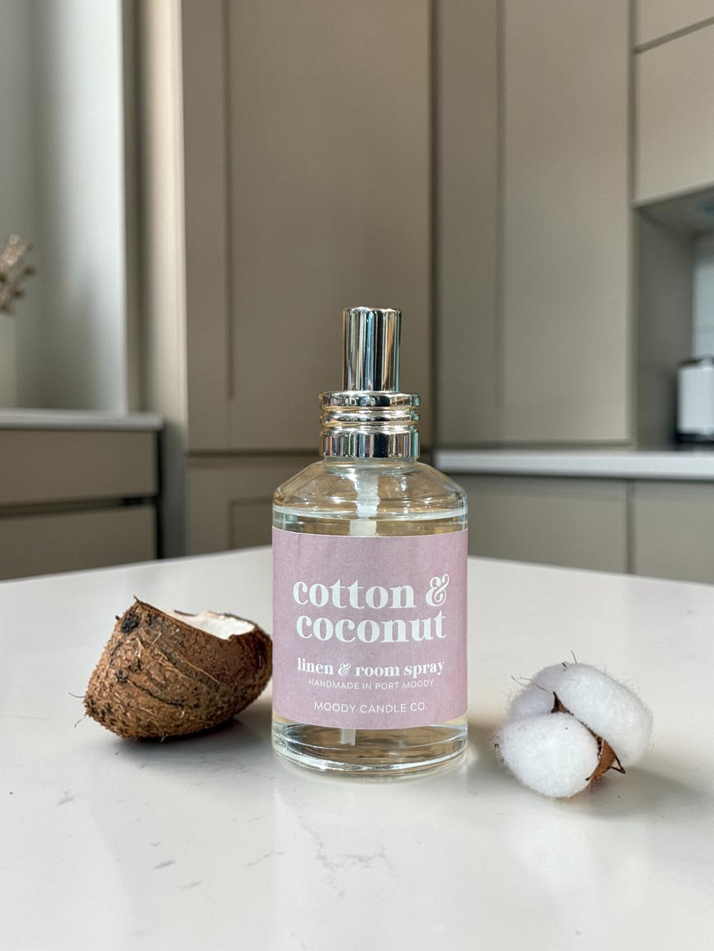 Cotton & Coconut Room & Linen Spray - Moody Candles Co