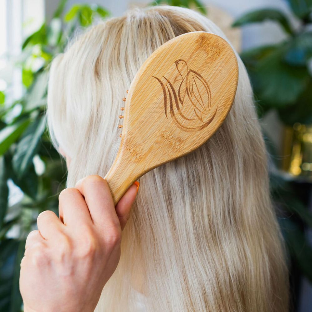 Bamboo Hair Brush - With Ball-Tipped Bristles