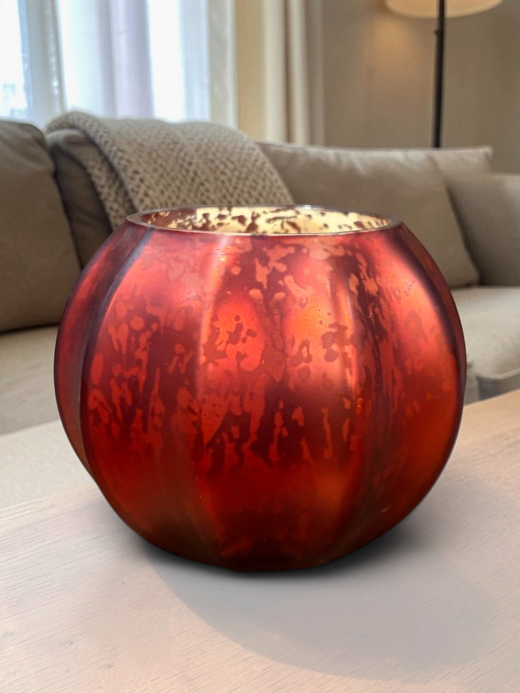 Copper Leaves Pumpkin Candle - llume