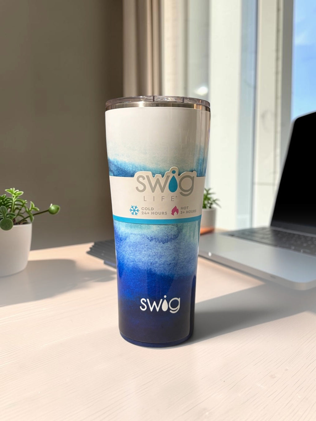 Swig Tumbler - Blue Watercolor Ombré