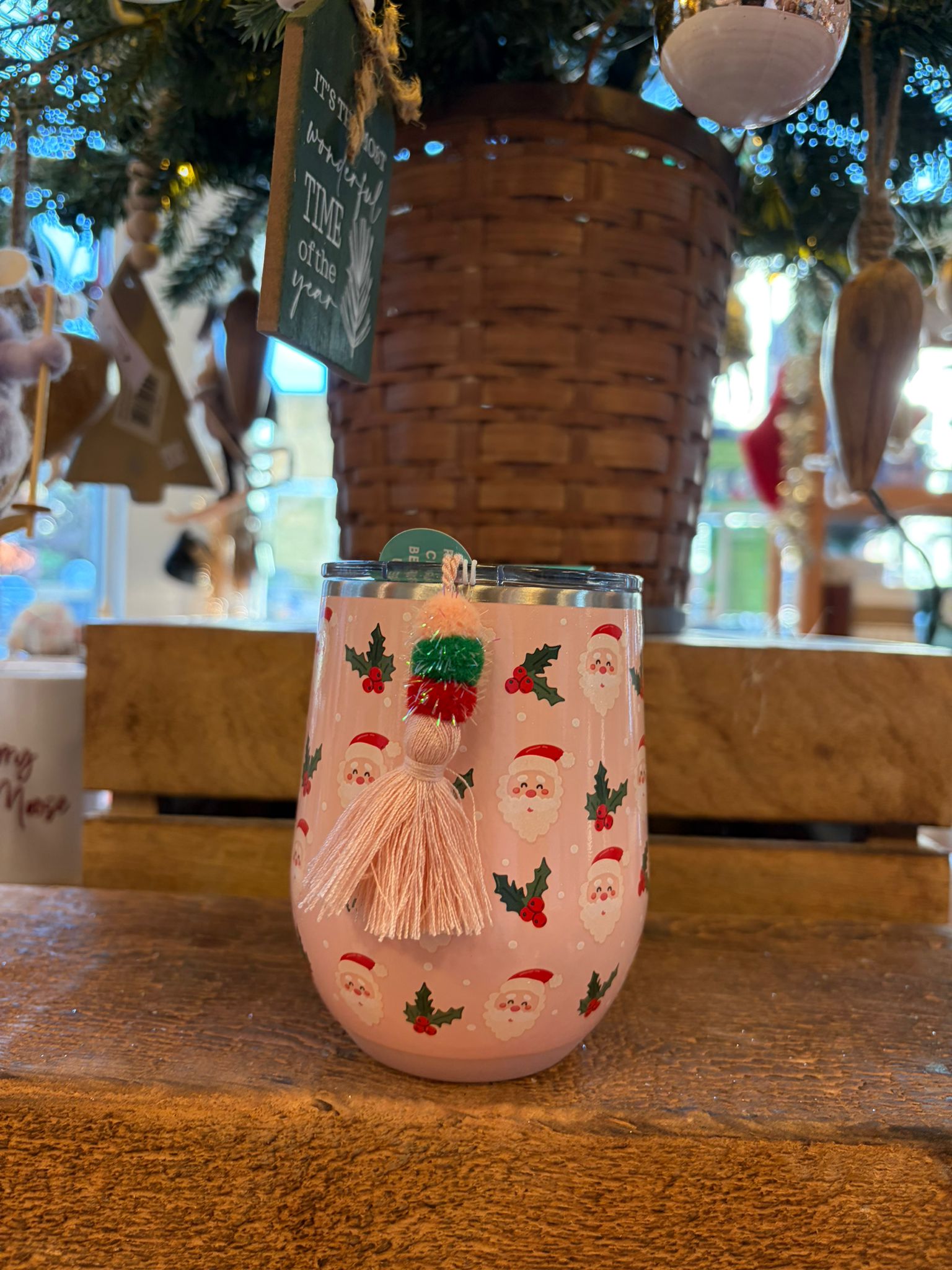Pink Santa Swig Life Christmas Tumblers