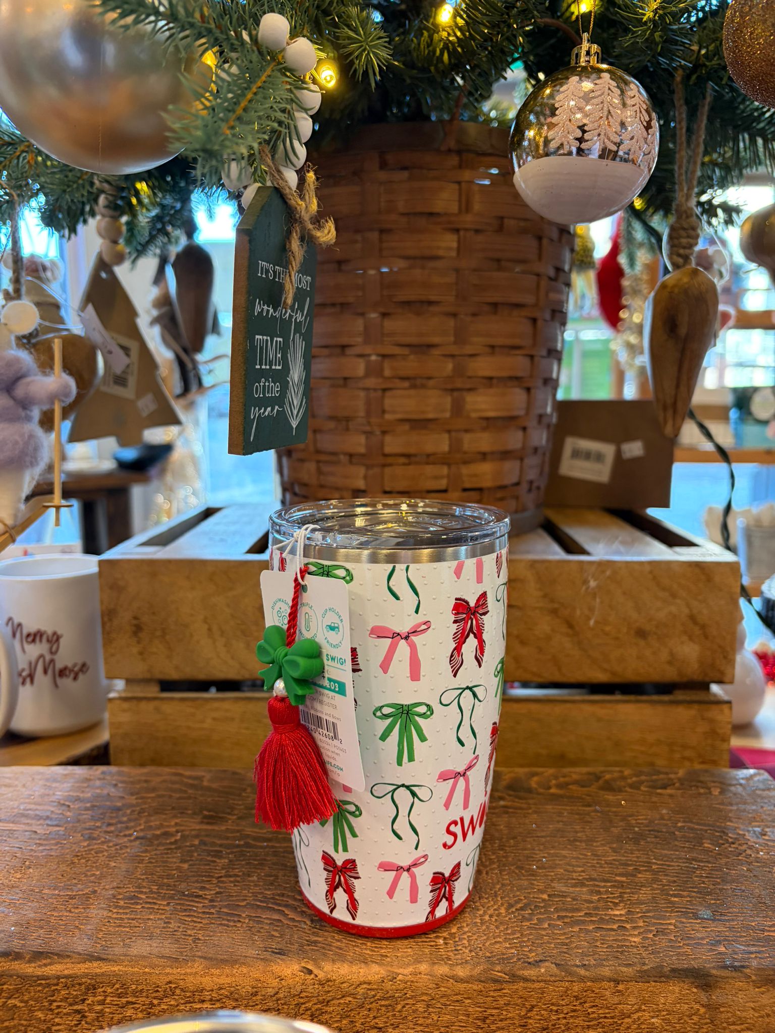 Holiday Bows Swig Life Christmas Tumblers
