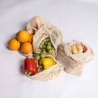 Tru Earth Reusable Cotton Mesh Produce Bags - Set of 6