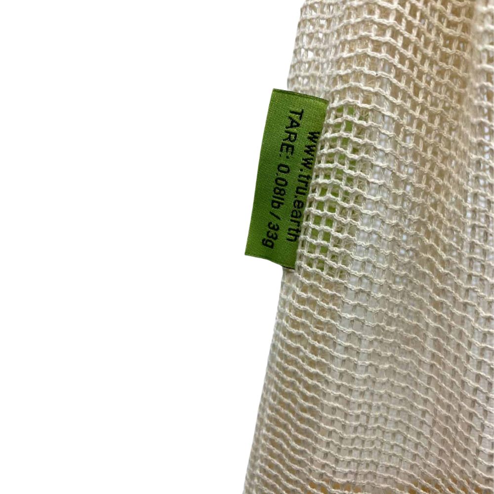 Tru Earth Reusable Cotton Mesh Produce Bags - Set of 6