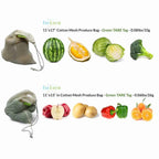 Tru Earth Reusable Cotton Mesh Produce Bags - Set of 6