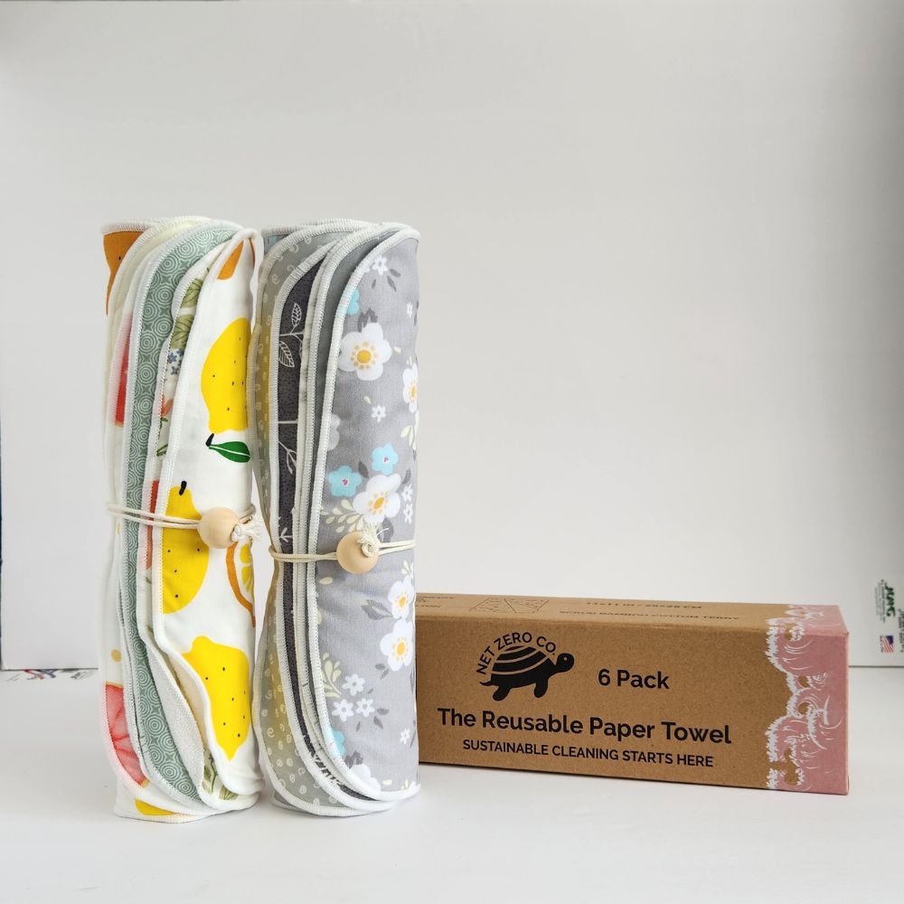 Reusable Paper Towels - 6 Pack Absorbent & Durable Kitchen Towels