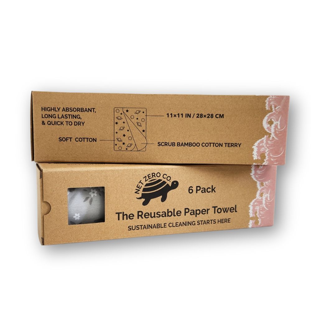 Reusable Paper Towels - 6 Pack Absorbent & Durable Kitchen Towels