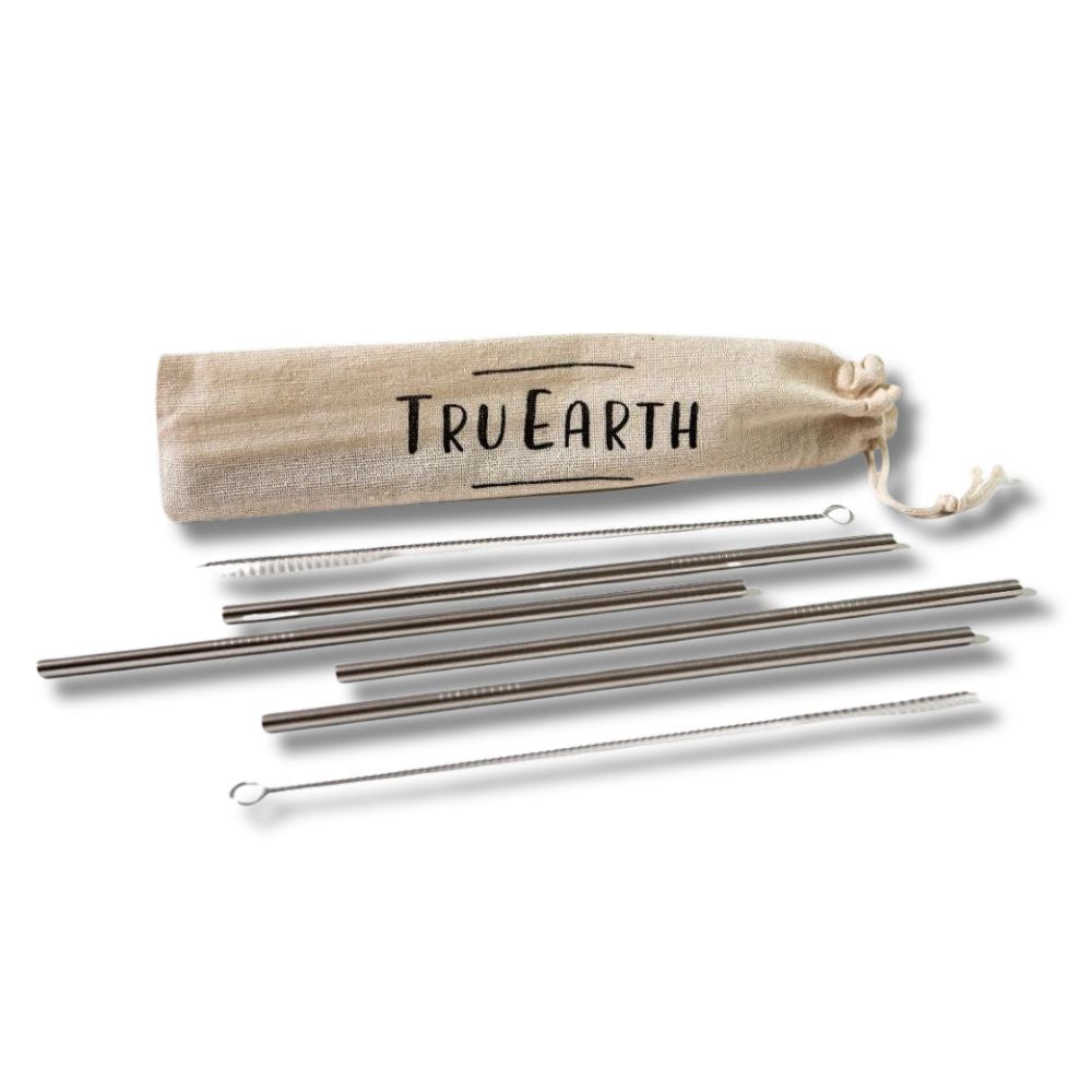 Tru Earth Stainless Steel Straws - 4 Pack