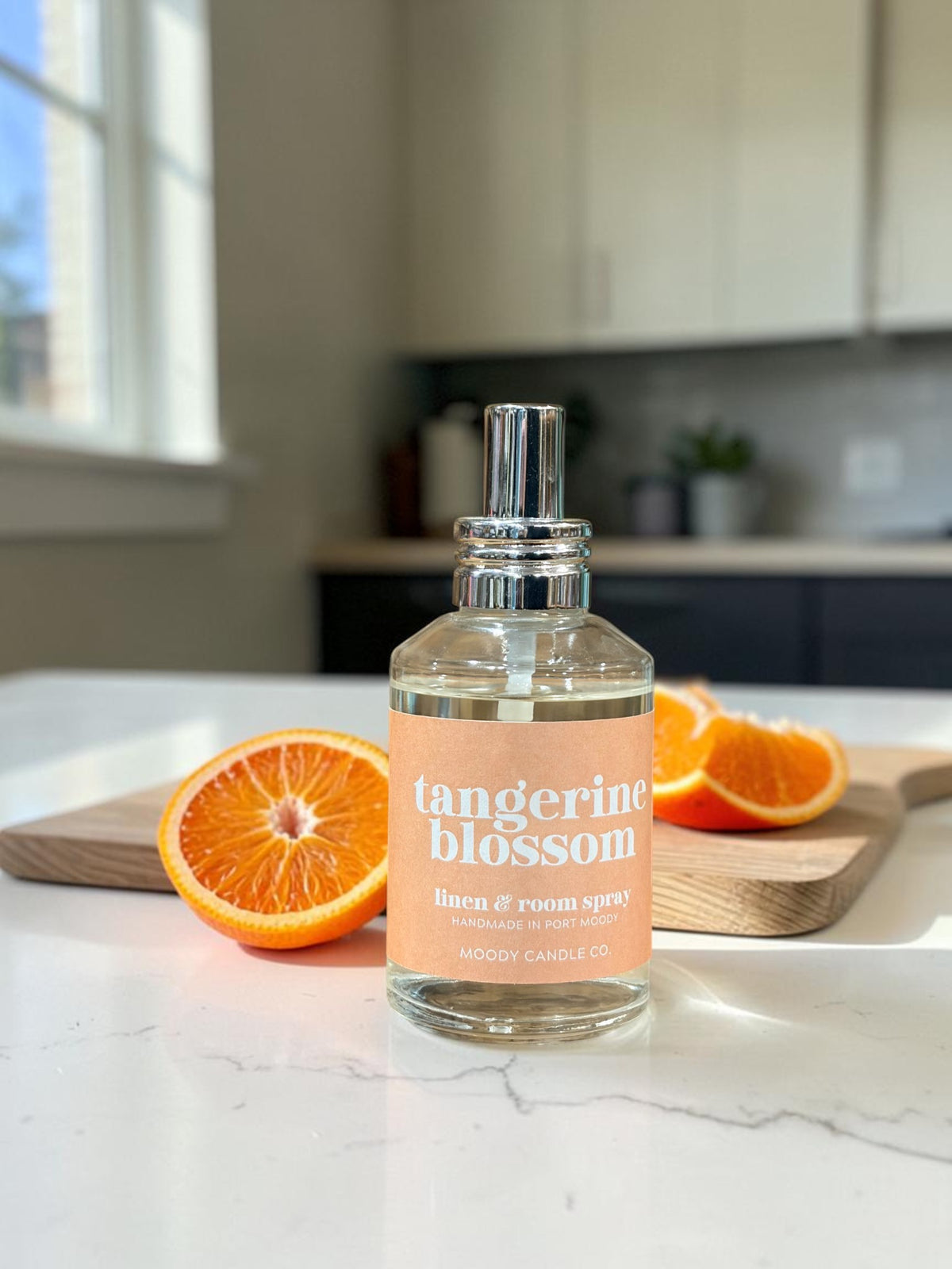 Tangerine Blossom Room & Linen Spray - Moody Candles