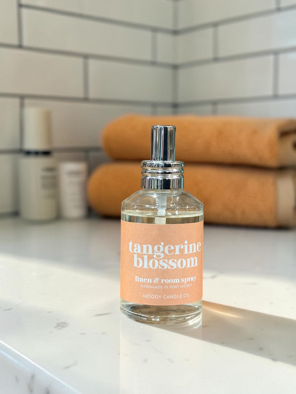 Tangerine Blossom Room & Linen Spray - Moody Candles