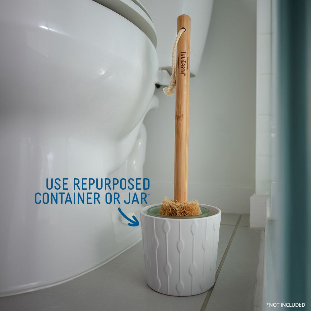 Tru Earth Coconut Bristle and Bamboo Handle Toilet Brush