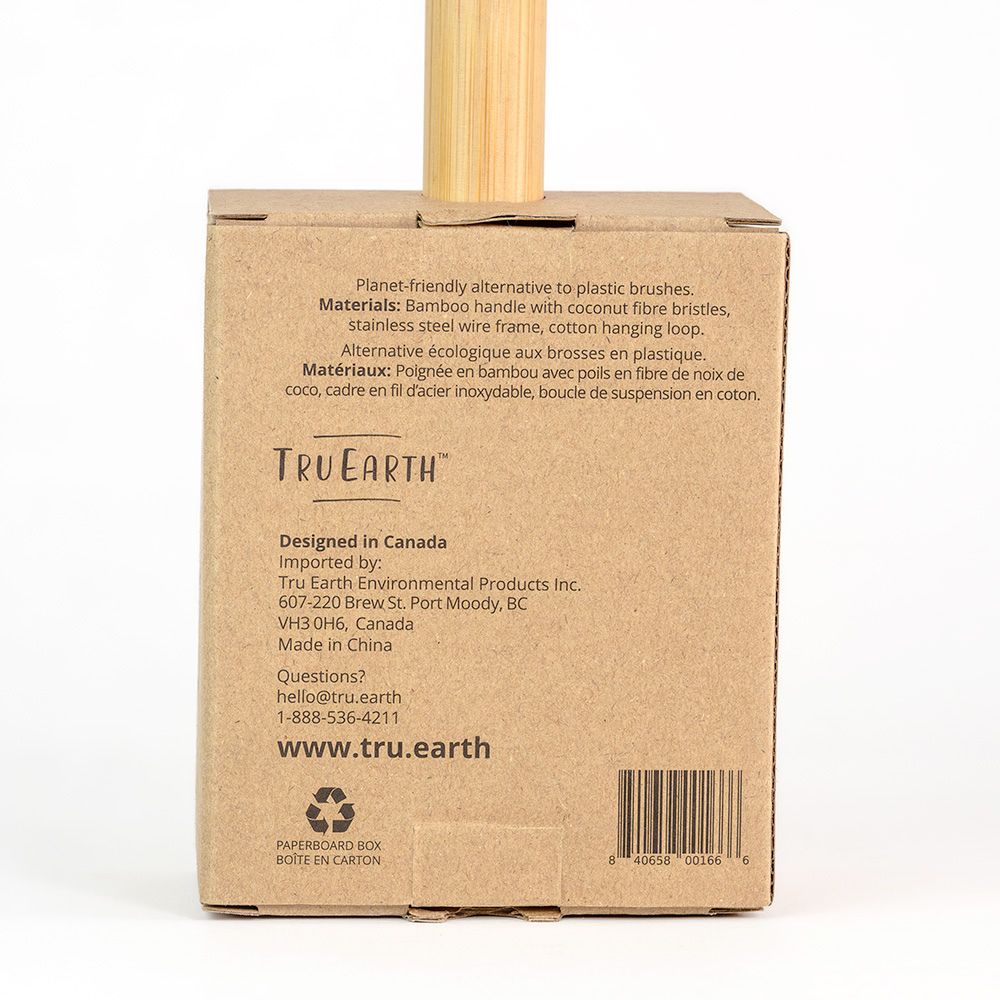 Tru Earth Coconut Bristle and Bamboo Handle Toilet Brush