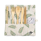 Bamboo Cutlery Set - With Pouch and Handkerchief