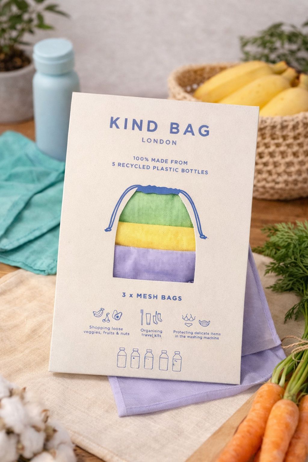 Kind Mesh Grocery Bags - 3 Pack