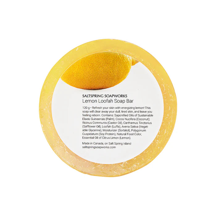 Saltspring Soap Loofah Soap Bar - Lemon