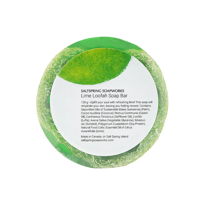 Saltspring Soapworks Loofah Soap Bar - Lime