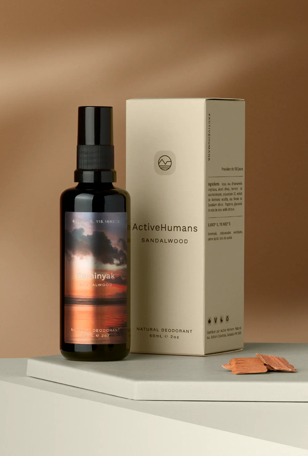 Activehumans Sandalwood Deodorant spray
