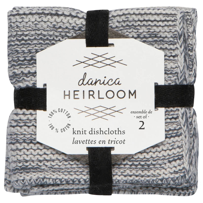 Danica Knit Dishcloths Set of 2 - Midnight Blue
