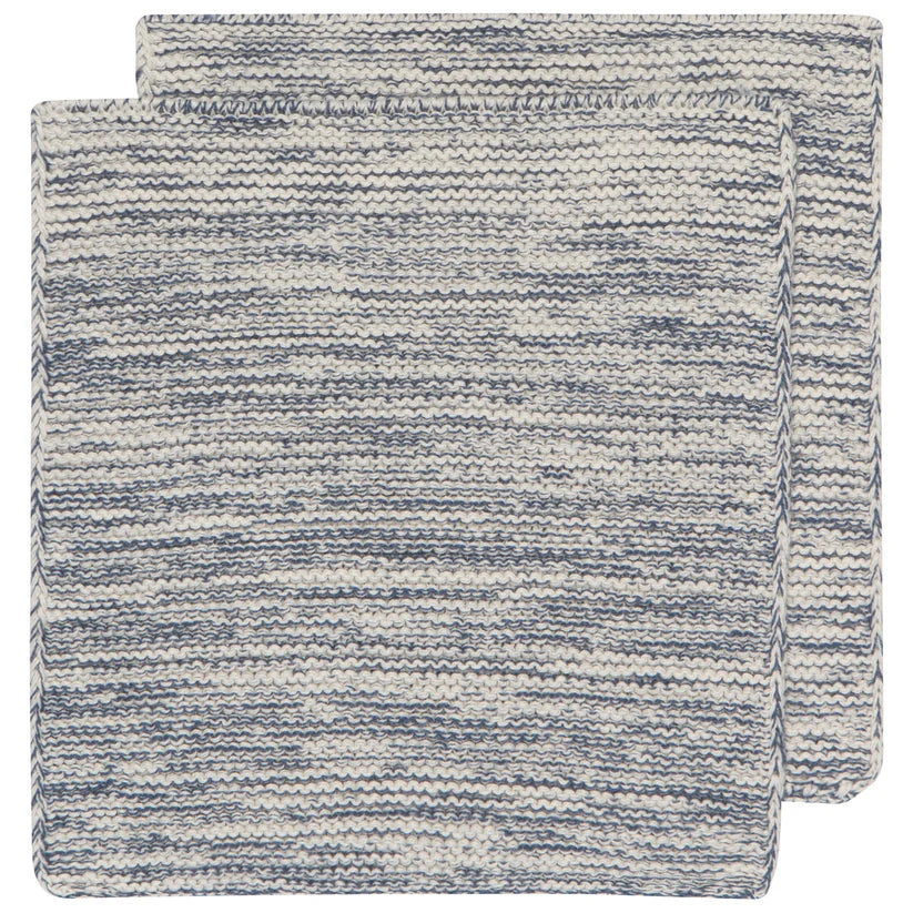 Danica Knit Dishcloths Set of 2 - Midnight Blue