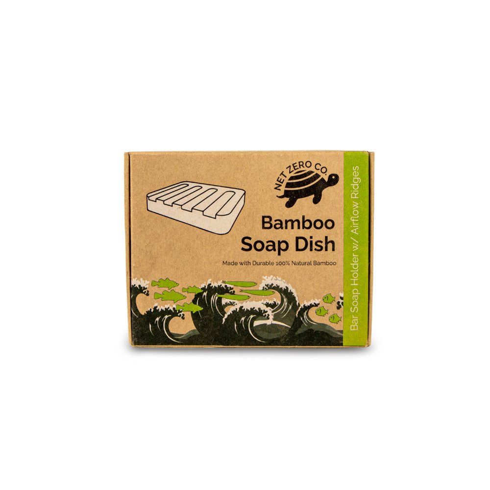 Bamboo Soap Dish With Zero Waste Compostable Packaging