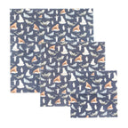 Reusable Beeswax Food Wraps In Arctic Navy
