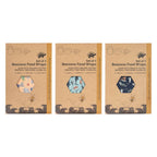Beeswax Food Wraps With Zero Waste Compostable Kraft Packaging