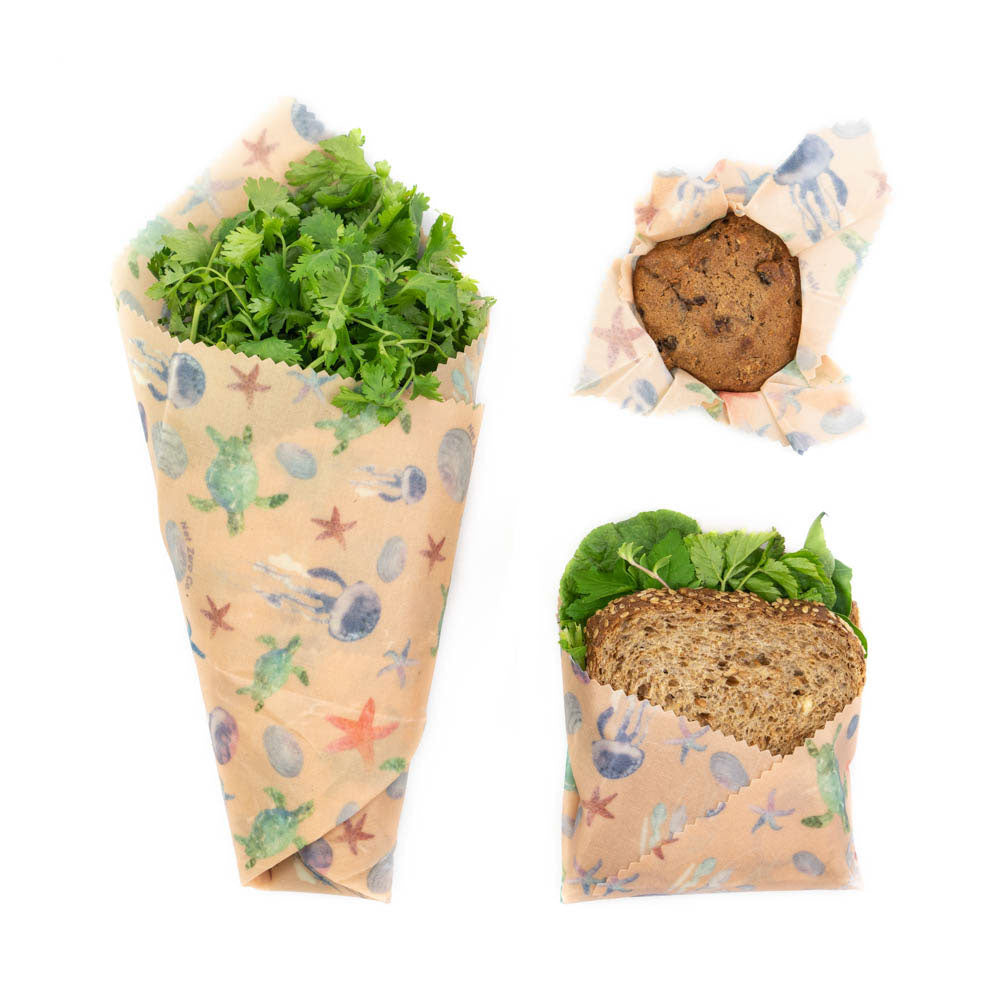 Beeswax Food Wraps Wrapping Cilantro Cookies Sandwich