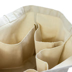 Large Canvas Tote Bag With Pocket Compartments For Jars Grocery Shopping