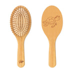 Bamboo Hair Brush With Turtle Design Engraved