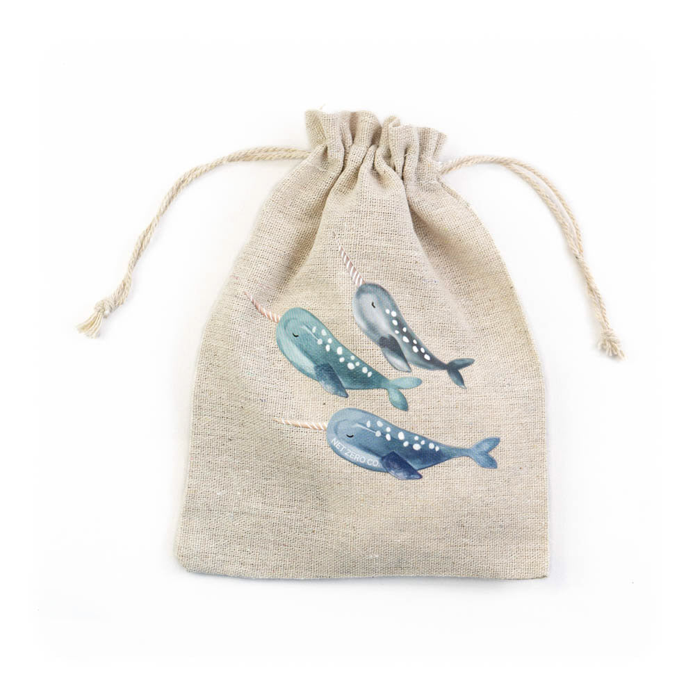 Linen Travel Bag For Bamboo Cotton Rounds