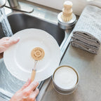 Washing dish with Organic Dish Block